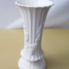Ceramic Distressed White Decorative Vase with Grapes accent