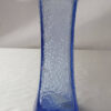 Blue Rectangular 7.5" Crinkle Glass Vase