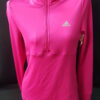 Adidas Pink Half Zip Long Sleeves Top Reflective Back Lining and Logo