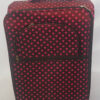 Pink Polka Dotted Black Trolly Luggage Bag