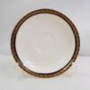 Lancel Paris Porcelain Brown and Gold Grecian Saucer