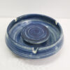 Fancy Blue Ceramic Round Ashtray