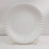 High-Quality Plain White Scalloped Porcelain Plate