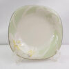 Elegant Adam and Eve Green Floral Hiqh-Quality Microwave Proof Square Saucer Yellow Flowers