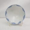 Blue Oriental Design on White Ceramic Rice Bowl