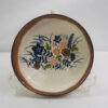 Cream Ceramic Japanese Style Dinnerware with Hand painted Flowers in Brown Border
