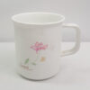 Genteel Unbreakable White Plastic Mug with Pink Flower Print Design
