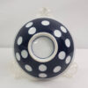 White Ceramic Japanese Rice Bowl Soup Bowl Navy Blue with White Polka Dots
