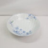 Fashionable Blue Floral Scalloped Edge Ceramic Bowl