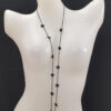 Black Chain Matte Rope Length Necklace