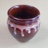 Decorative Mini Handmade Ceramic Glaze Brown Pot for Small Plants
