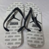 White size 44 Black Strap Rubber Flip Flops